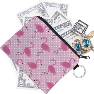 Fashion Mini Flamingo Multifunctional Key Bag Card Holder Coin Change Purse